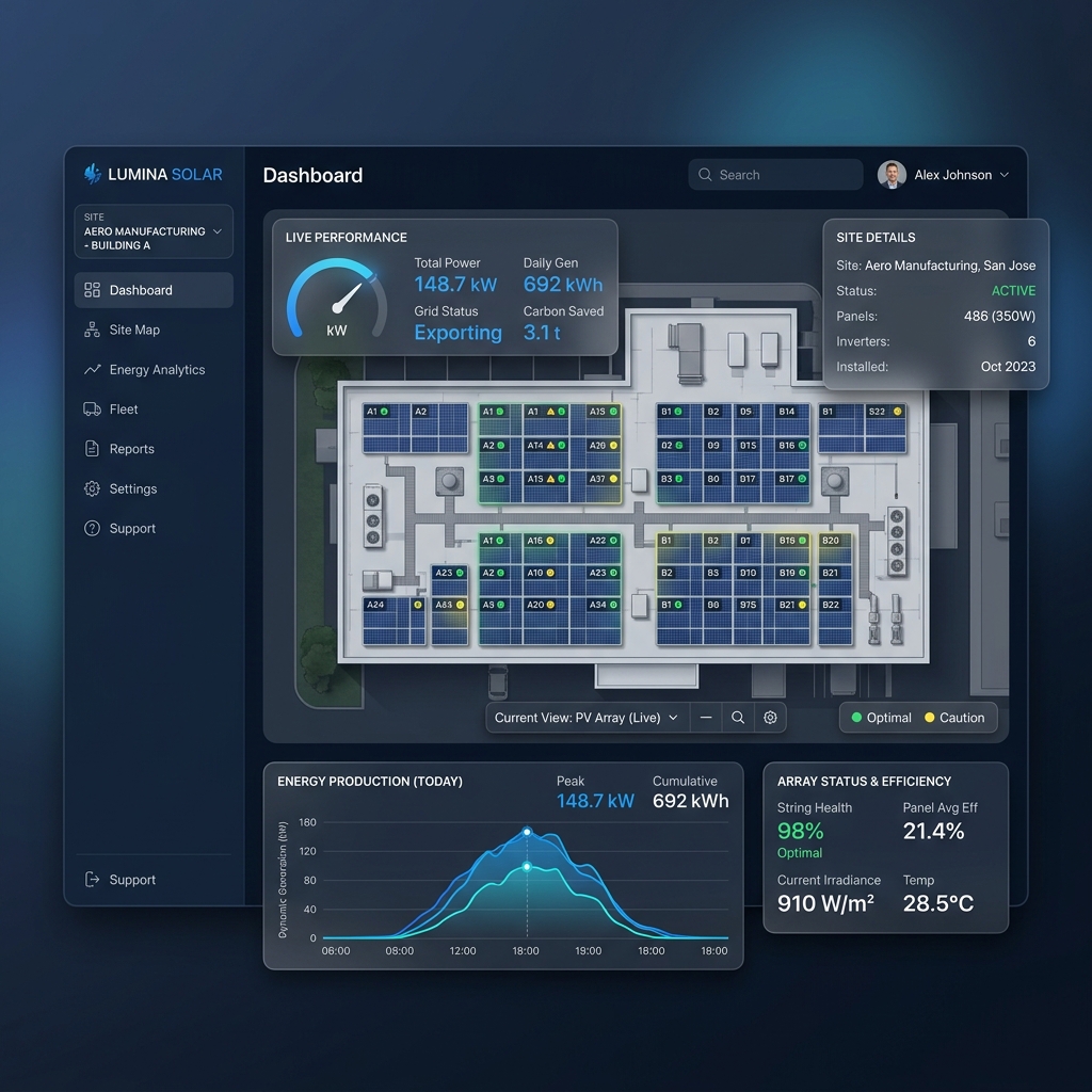 Solar Addor Dashboard Mapping Interface